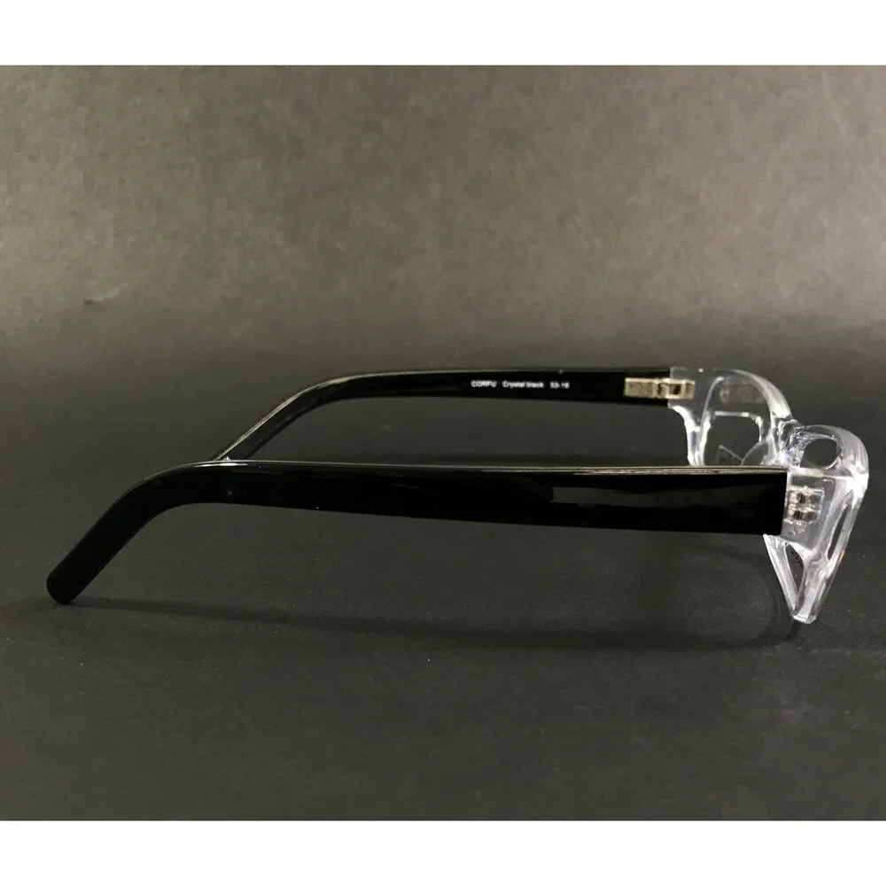 Modz Eyeglasses Frames CORFU Crystal Black Rectangle Full Rim 53-16-135